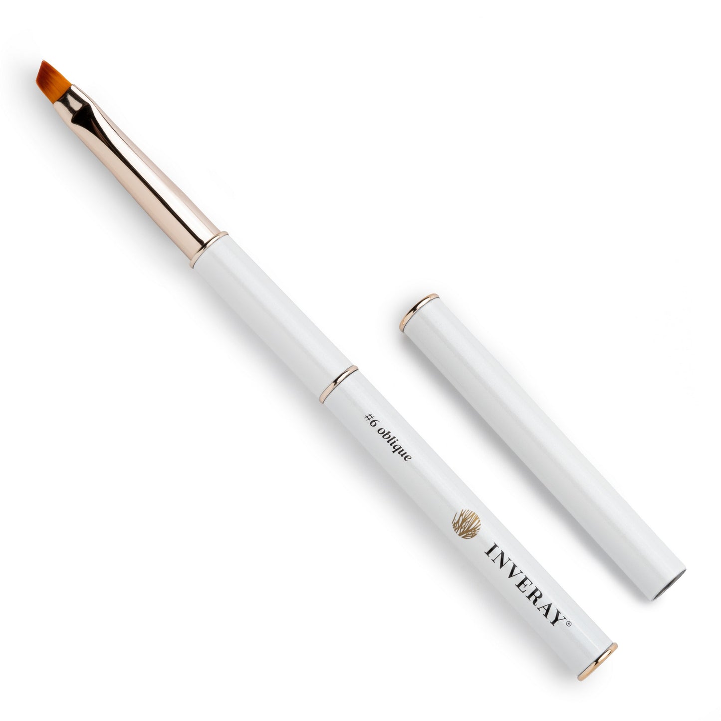 INVERAY Pinceau N°6 Oblique Gel Brush Luxury Collection – Pinceau Professionnel Ongles