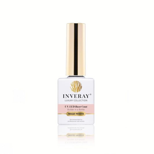 INVERAY Base Coat Builder in a Bottle MILKY WHITE – Base Vernis Semi-Permanent 10 ml