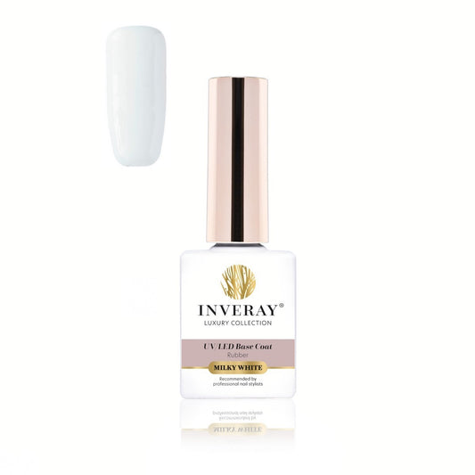 INVERAY Base Rubber Blanc Milky White – Base Vernis Semi-Permanent 10 ml