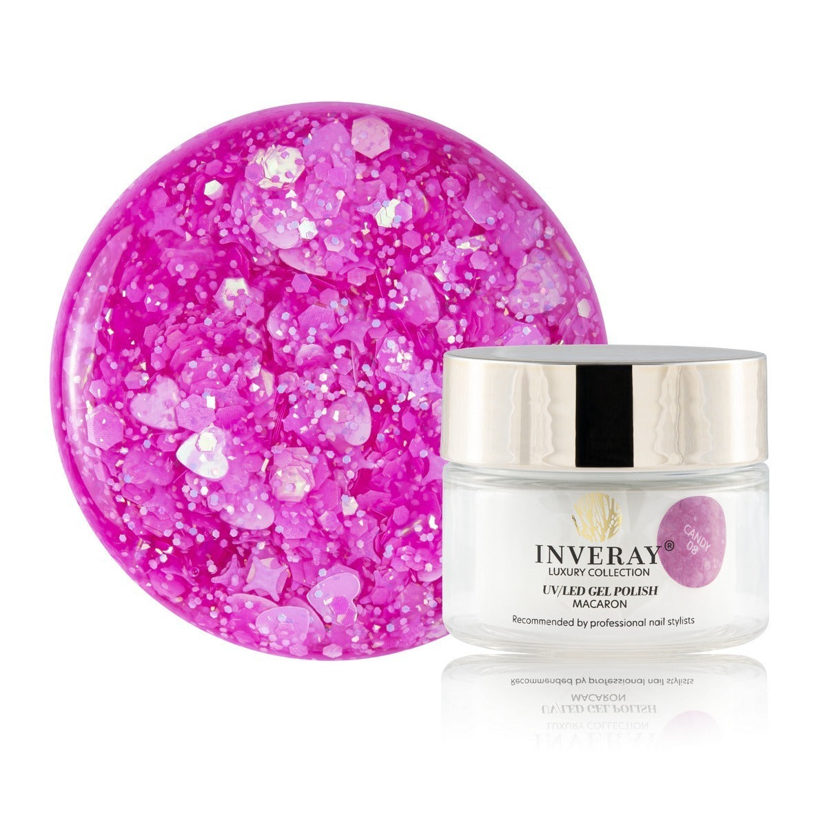 Vernis Semi-Permanent INVERAY UV/LED Gel Nail Polish MACARON 008 CANDY – HEMA Free 10 ml