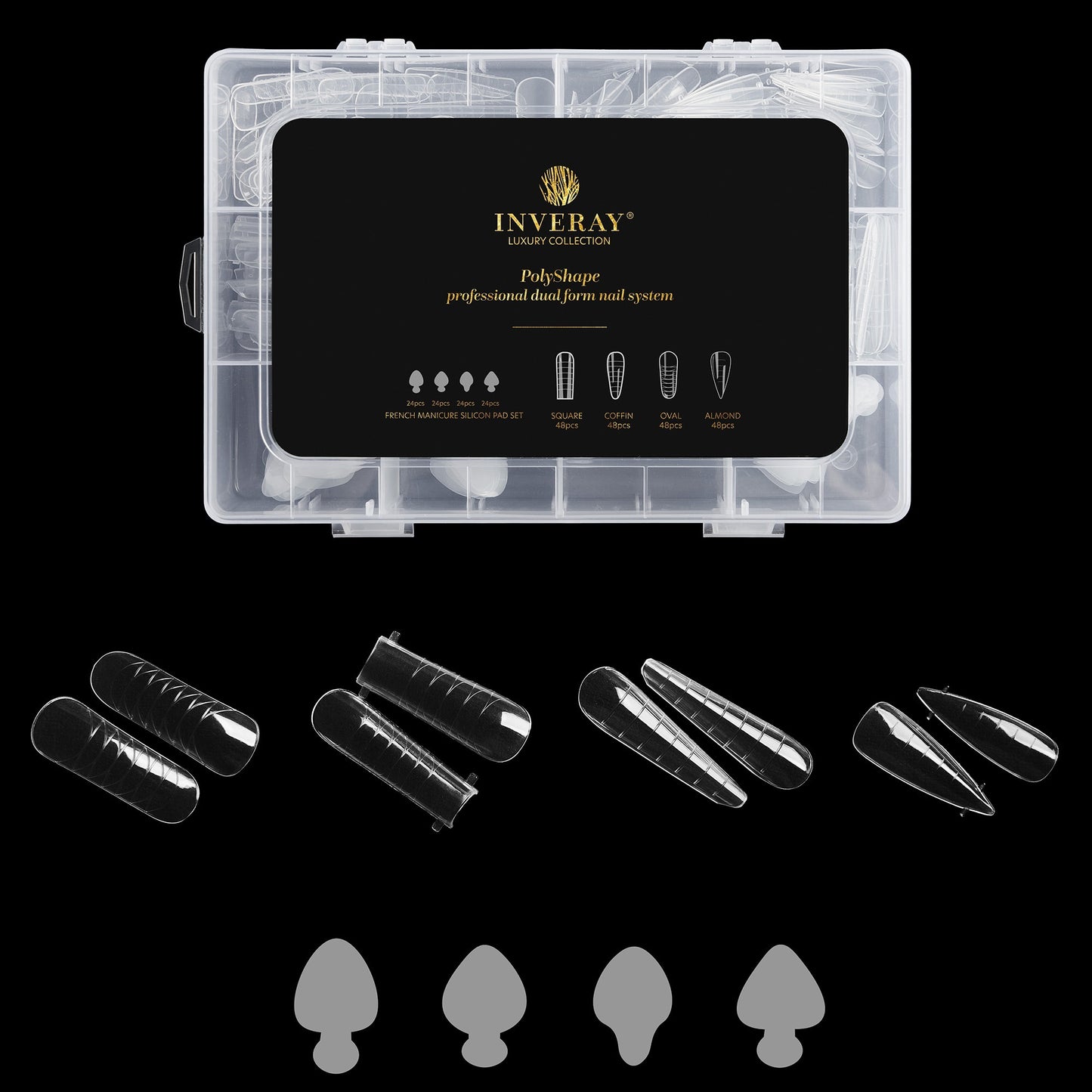 INVERAY PolyShape Professional Dual Form Nail System – Accessoire Professionnel Ongles