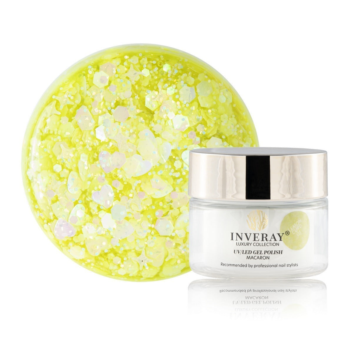 Vernis Semi-Permanent INVERAY UV/LED Gel Nail Polish MACARON 005 LEMON CURD – HEMA Free 10 ml