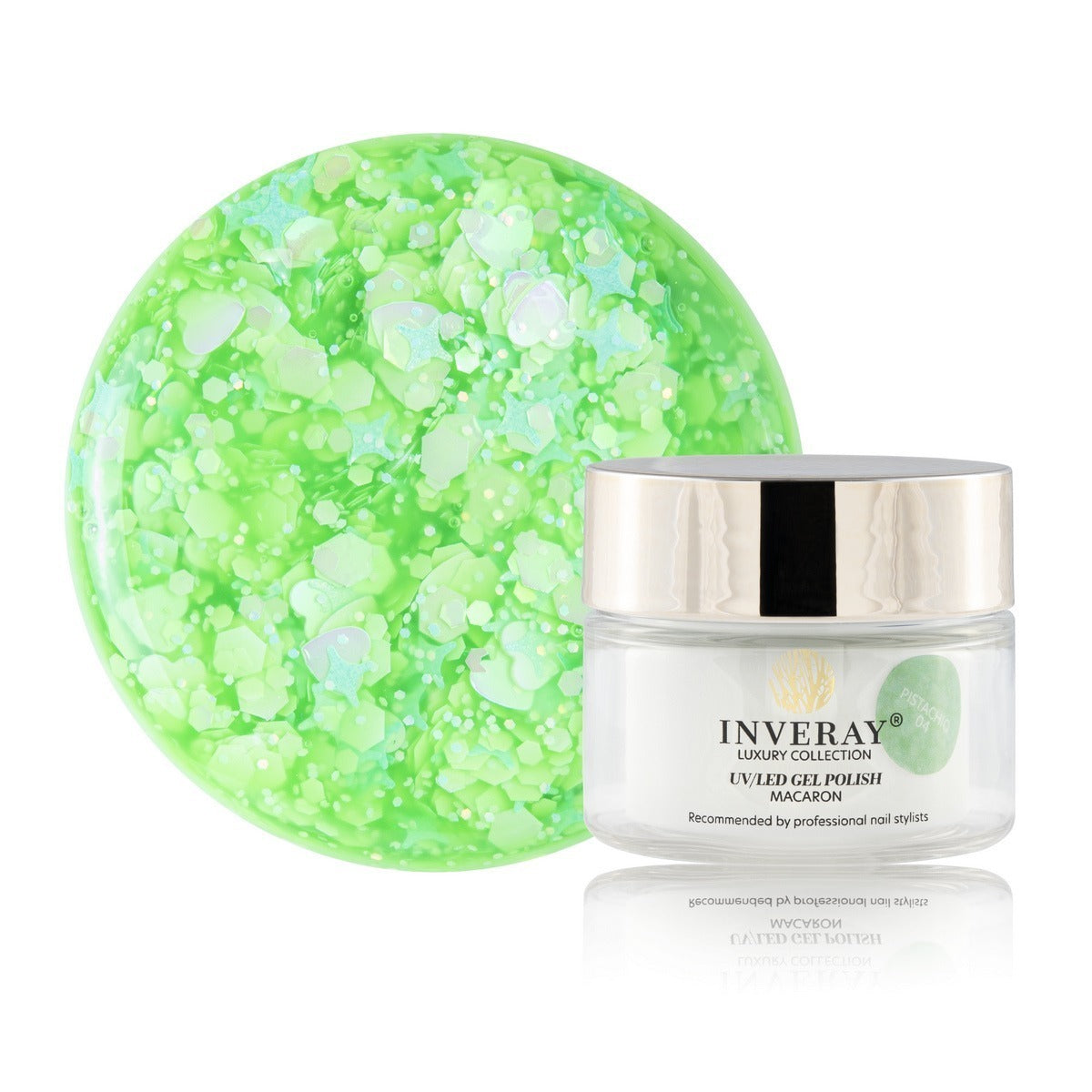 Vernis Semi-Permanent INVERAY UVILED Gel Nail Polish MACARON 004 PISTACHIO – HEMA Free 10 ml