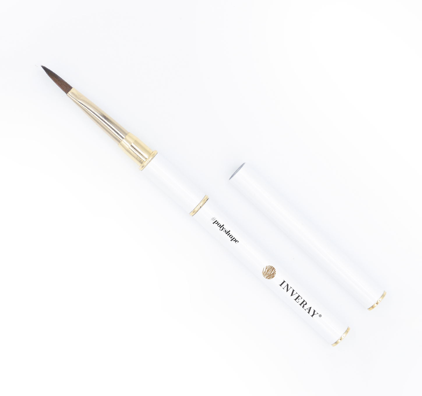 INVERAY Pinceau PolyShape Dual Brush – Pinceau Professionnel Ongles