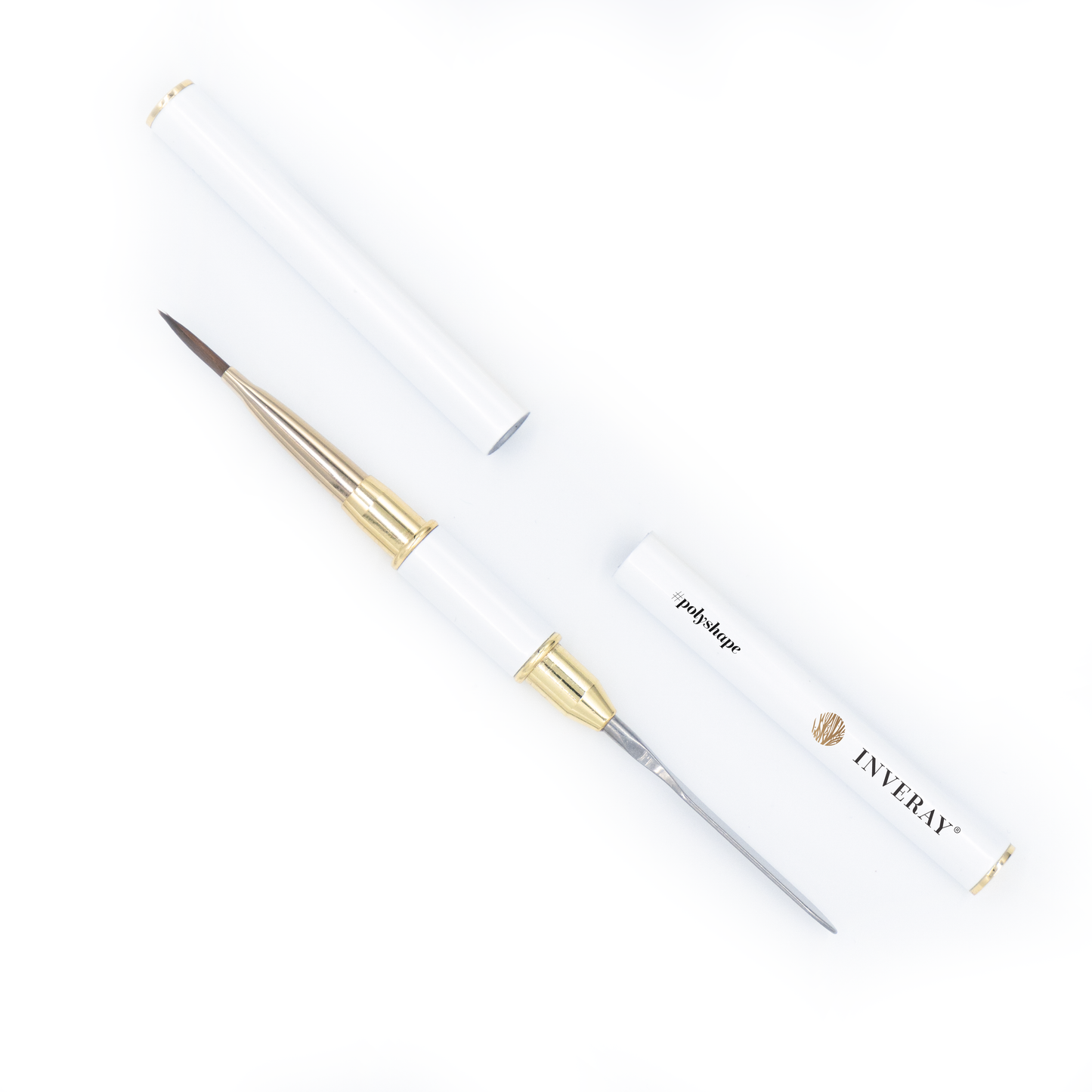INVERAY Pinceau PolyShape Dual Brush – Pinceau Professionnel Ongles