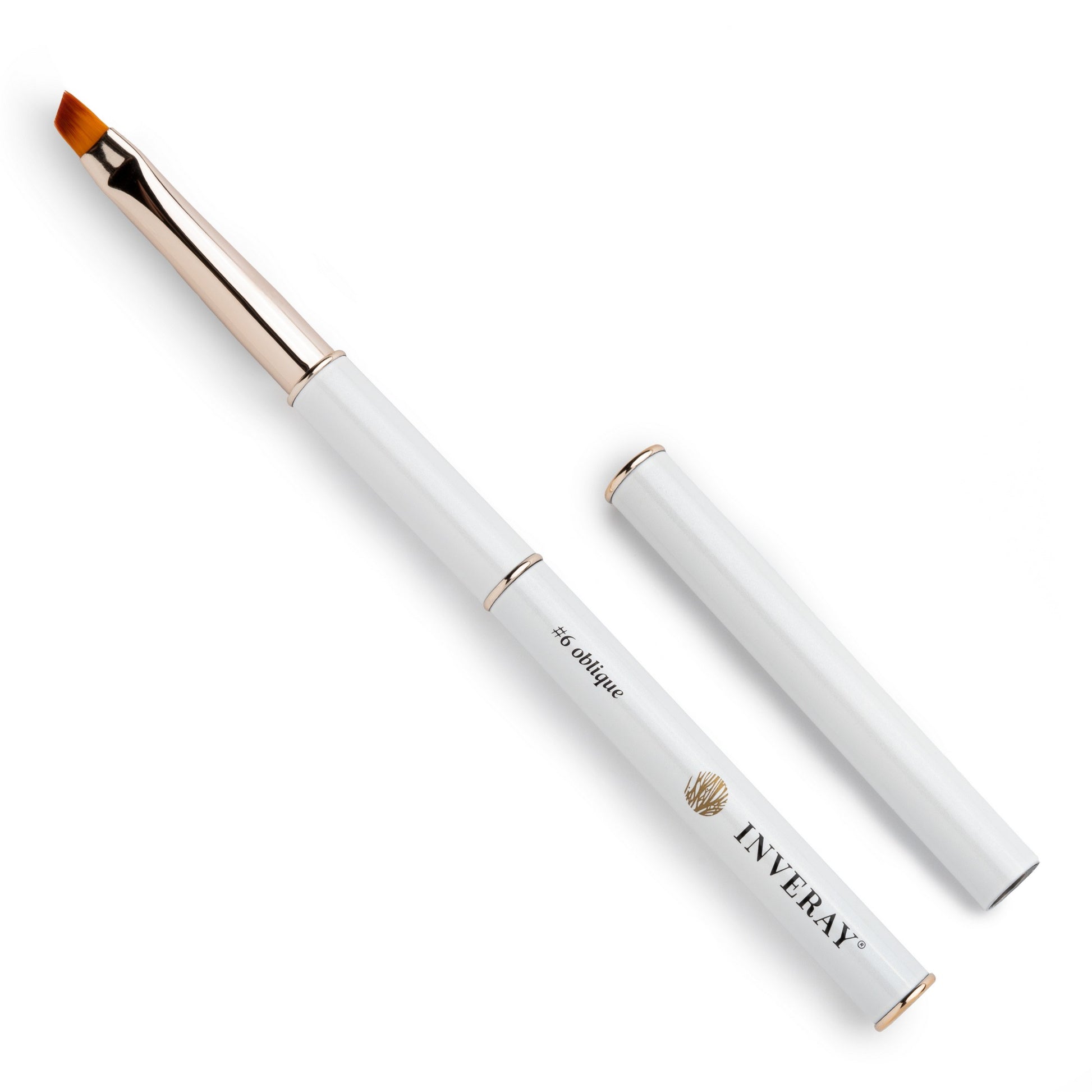 INVERAY Pinceau N°6 Oblique Gel Brush Luxury Collection – Pinceau Professionnel Ongles