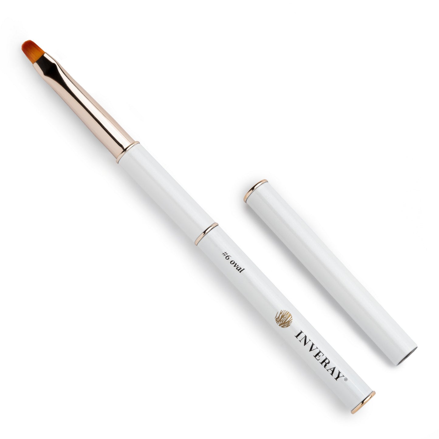 INVERAY Pinceau N°6 Oval Gel Brush Luxury Collection – Pinceau Professionnel Ongles