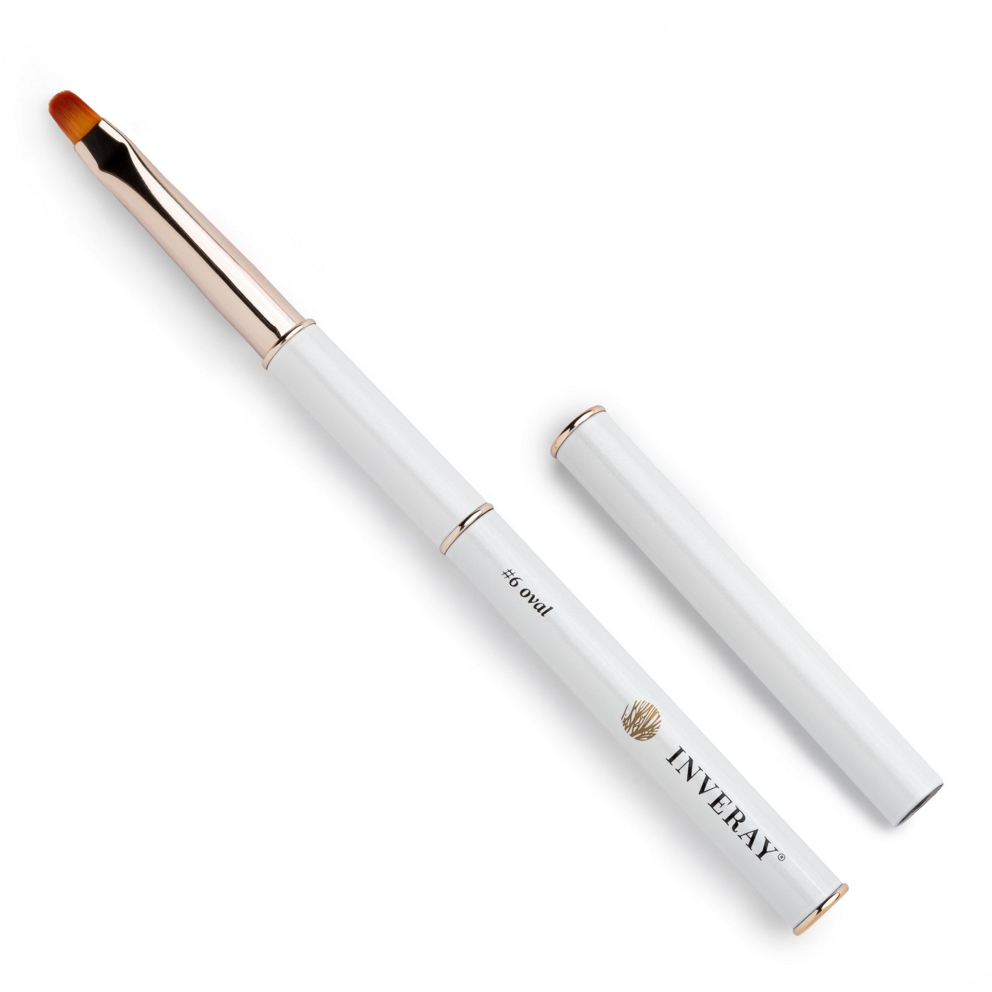 INVERAY Pinceau N°6 Oval Gel Brush Luxury Collection – Pinceau Professionnel Ongles