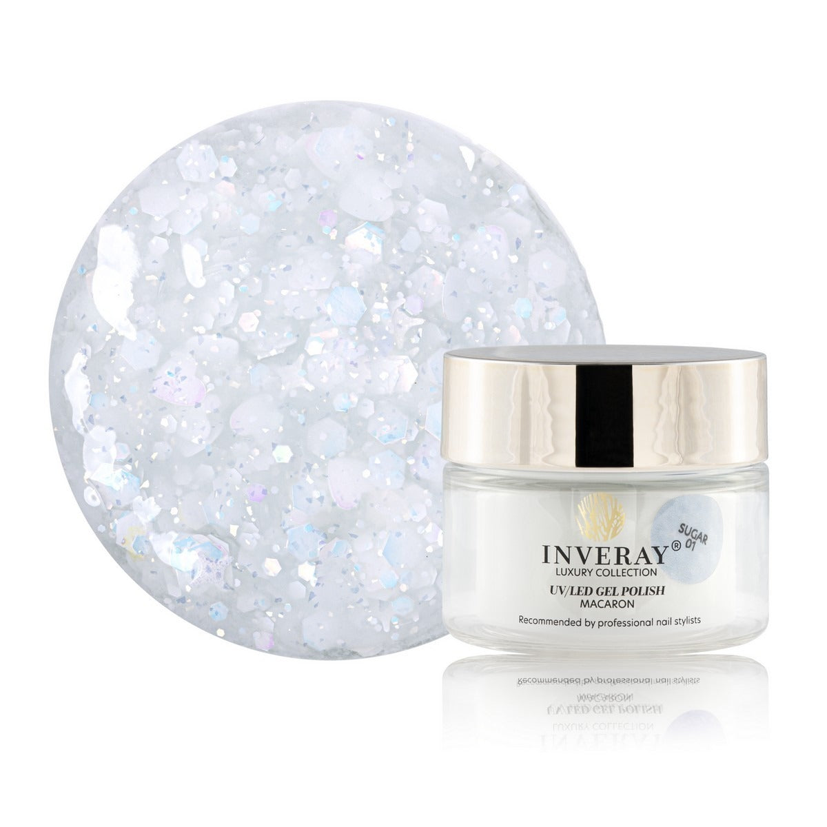 Vernis Semi-Permanent INVERAY UV/LED Gel Nail Polish MACARON 001 SUGAR – HEMA Free 10 ml